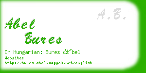 abel bures business card